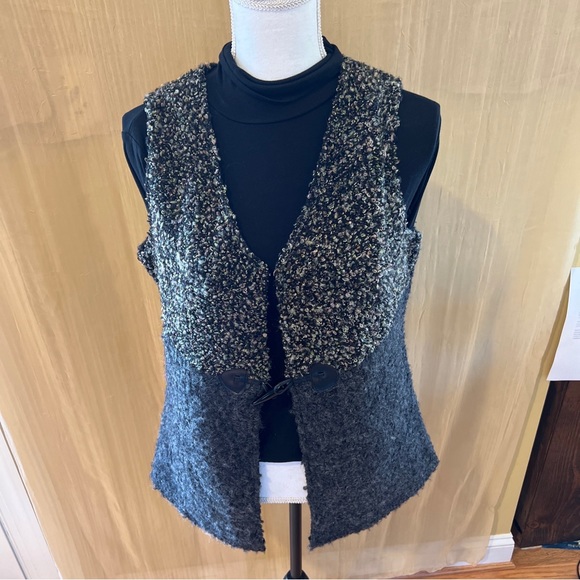 * Dressy Comfortable Vest Multicolor Wool Blend Womens Size Large - Picture 9 of 11